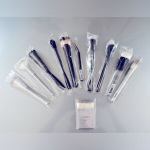 NYX Assortment of 11 Makeup Brushes NWOT
